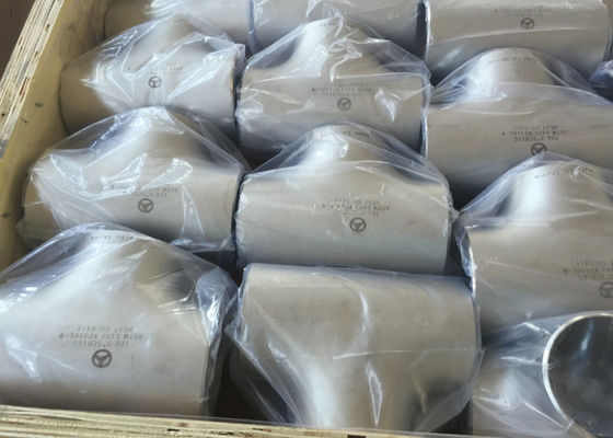 CS SS 14 &quot;16&quot; 18 &quot;Butt Welded لوله اتصالات سه راهی روغن ضد زنگ سیاه و سفید ضد زنگ