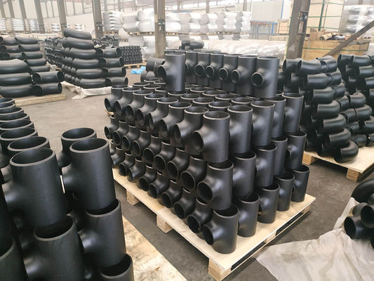 ANSI B16.9 ASTM A234WPB CARBON STEEL PIPE TEE BLACK