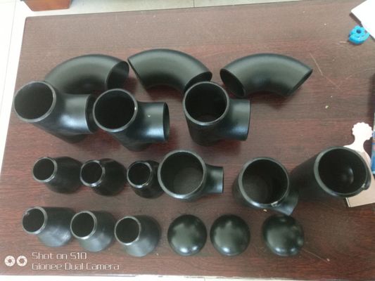 اتصالات لوله جوش داده شده با دکمه های فولادی کربن 45D 90D 180D ASME B16.9 B16.28 A234WPB