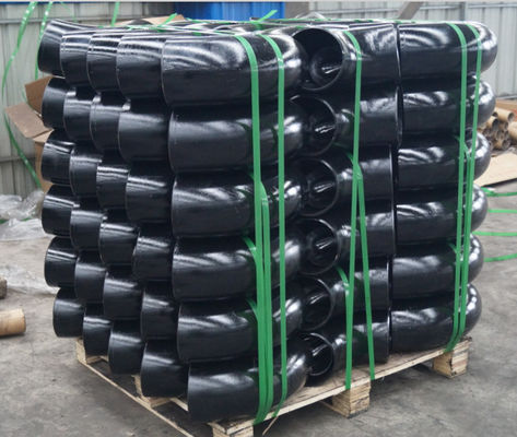 لوله فولادی بدون درز ASTM A234 WPB زانویی کربن مشکی گالوانیزه