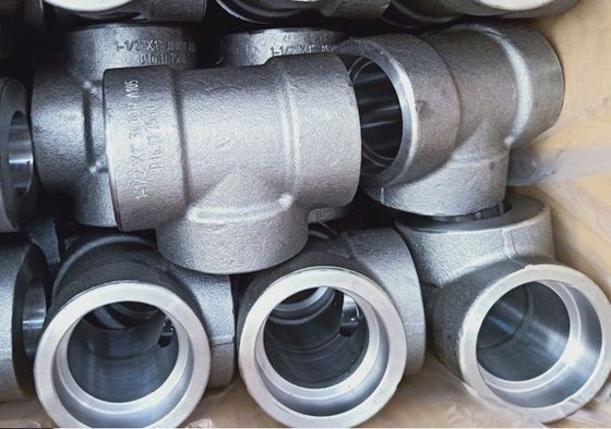 اتصالات فولادی جعلی رشته ای جوشکاری سوکت ASME B16.11 A105 آرنج 3000 پوند